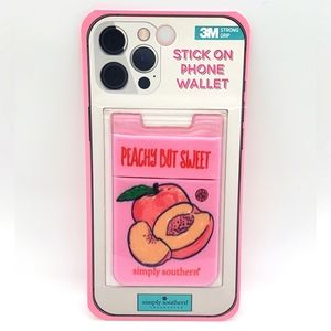 Simply Southern Stick On Phone Wallet PEACHY